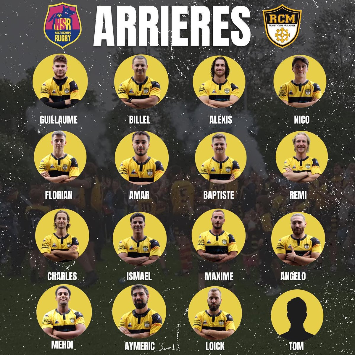 RcmSeo's tweet photo. JOUR DE MATCH ! 🔥

Voici le groupe pour notre tout premier déplacement de la saison, chez @nancyseichampsrugby ! 

On compte sur votre soutient pour bien lancer notre saison ! 💛🖤 https://t.co/zQgA1t0YOw