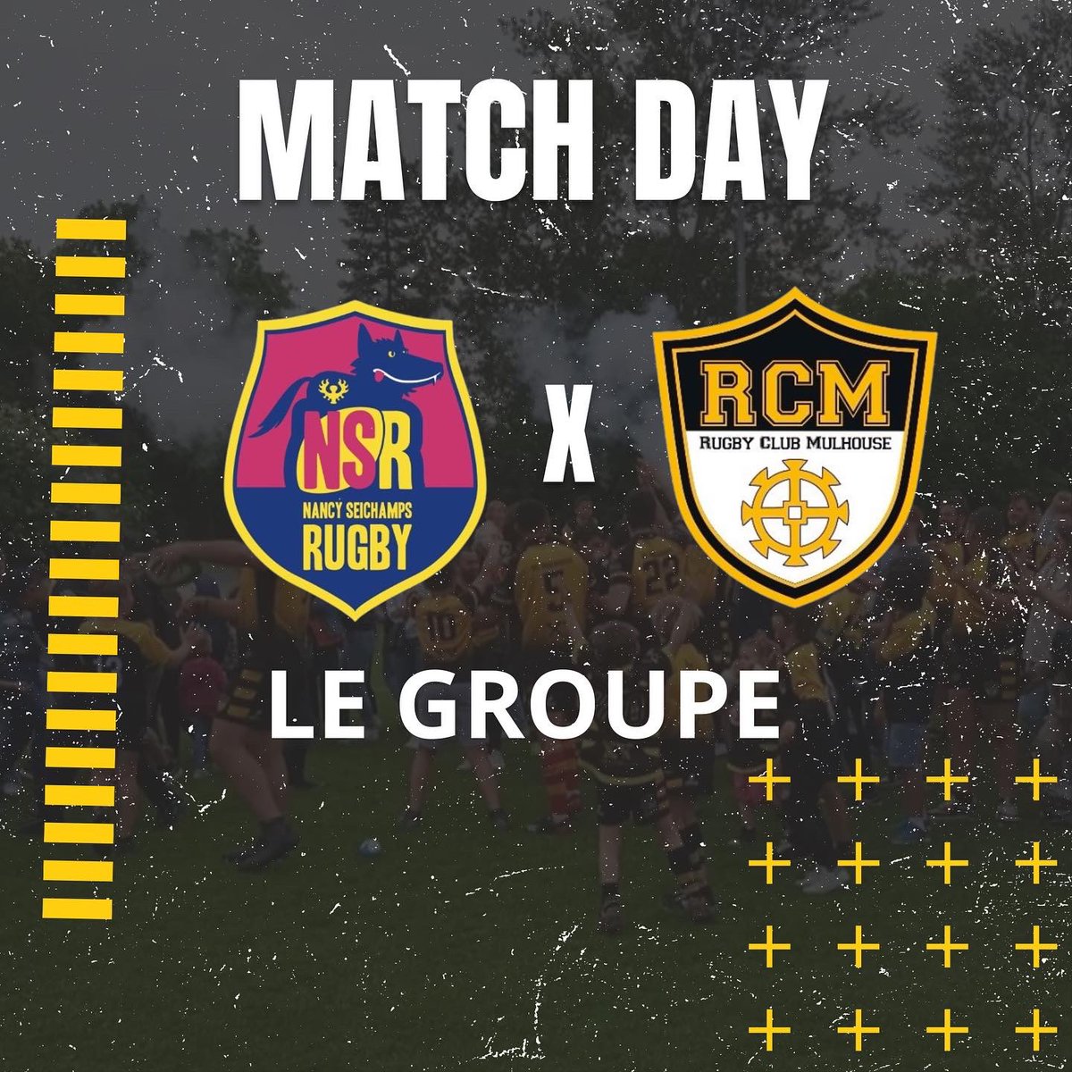 RcmSeo's tweet photo. JOUR DE MATCH ! 🔥

Voici le groupe pour notre tout premier déplacement de la saison, chez @nancyseichampsrugby ! 

On compte sur votre soutient pour bien lancer notre saison ! 💛🖤 https://t.co/zQgA1t0YOw