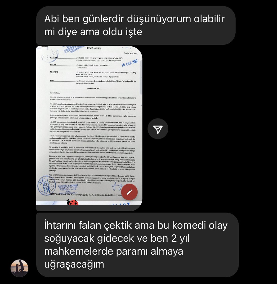 OguzhanUgur's tweet photo. Hanzele Yelkenci bir dm atmış. Tek avantajım takipçi sayım. Paylaşmak vazifedir. https://t.co/yceWBvBSvl