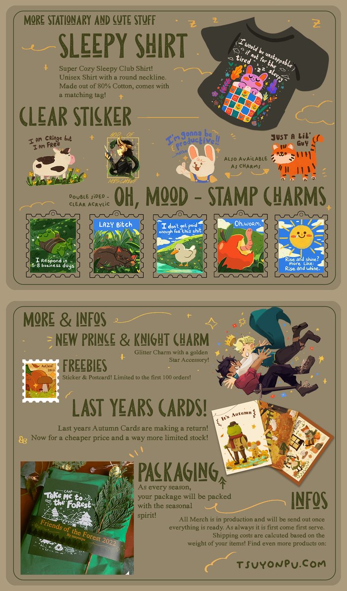 Friends of the Forest release!! 🌲🍂🏕️
The last Sh00p Update for 2022 is finally here! 
You can find all of this and more on
tsuyonpu dot com 🌲

RT's much much appreciated and needed 🦔🏕️