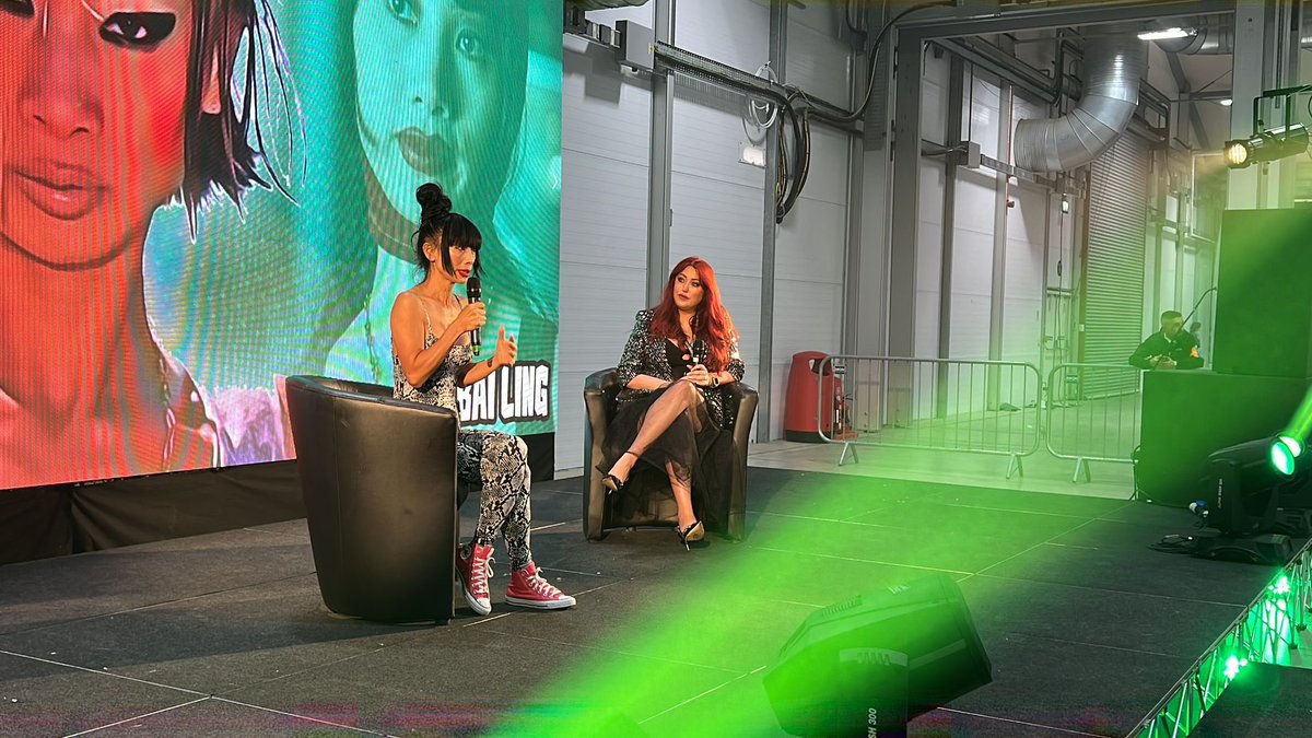comconnireland's tweet photo. Day 2 panels have kicked off, starting with @RealBaiLing - hosted by @SoCalValerie 🤩✨ #ComicConNorthernIreland https://t.co/I157MW0CRL