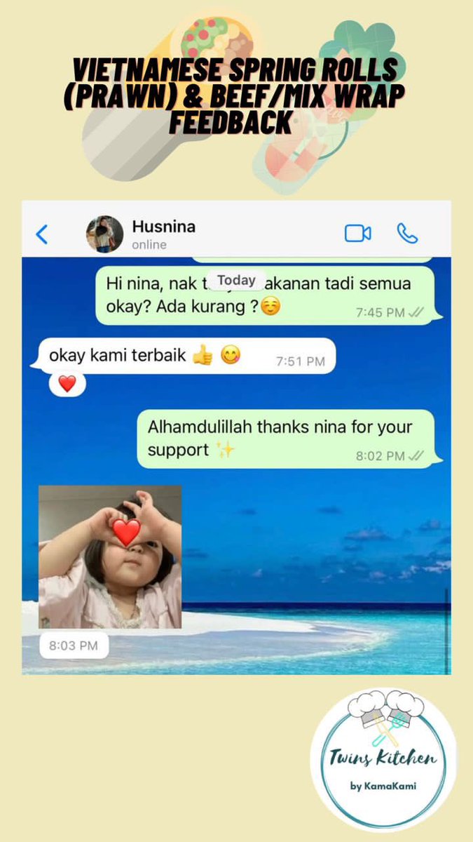 twinskitchen_'s tweet photo. Feedback from our beloved customers 😍🌟 
#twinskitchen_bykamakami 
#twinskitchenfeedback 
#breadpuddingcustard
#missionwrap
#vietnamesespringroll
#macaronicheese 
#jerukmanggaappleasamboi https://t.co/ujTEPfKuNW