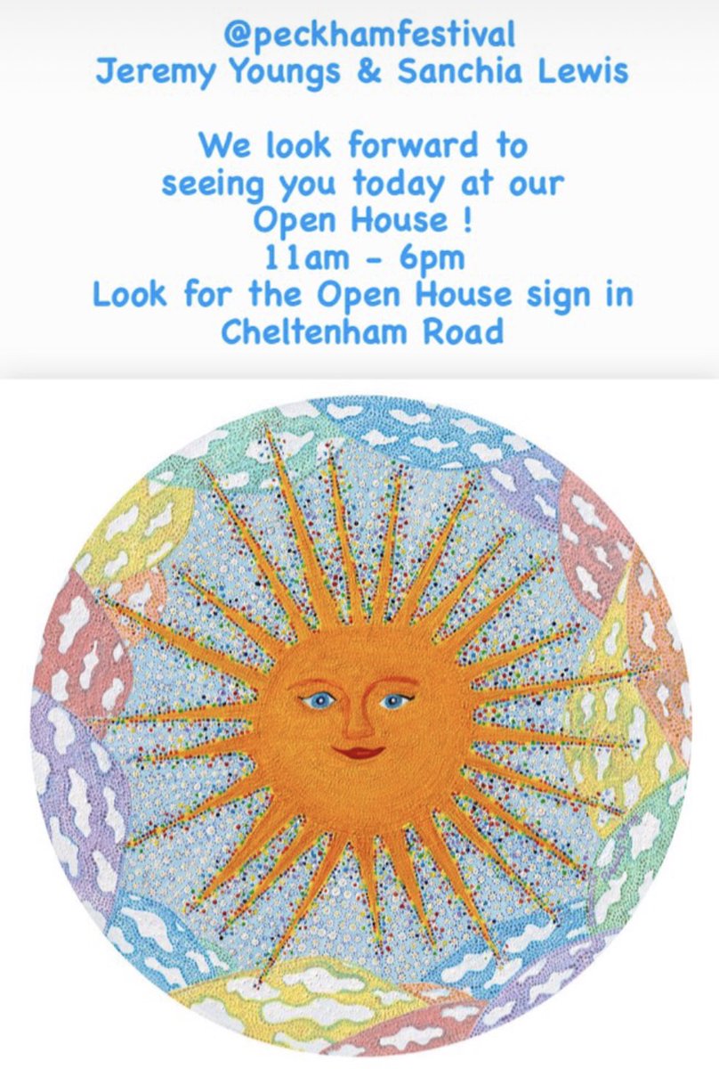 Jeremy Youngs &amp; Sanchia Lewis, Open House today look for the sign in Cheltenham Road ! <a href="/peckhamfestival/">Peckham Festival</a> <a href="/nunheadarttrail/">NunheadArtTrail</a> @ryeobservation @artybooksnorfolk #sanchialewis #jeremyyoungs #sanchialewis #oilpaintings #greetingscards #books #gicleeprints #animation