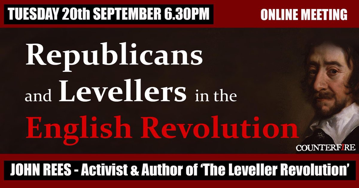 THIS Tuesday: online public meeting on the history of the birth of republicanism in England in the revolution of 1640s when the King lost his head and his crown. Introduced by John Rees, historian and author of The Leveller Revolution. Registration: 👇🏽👇🏽 us02web.zoom.us/meeting/regist…