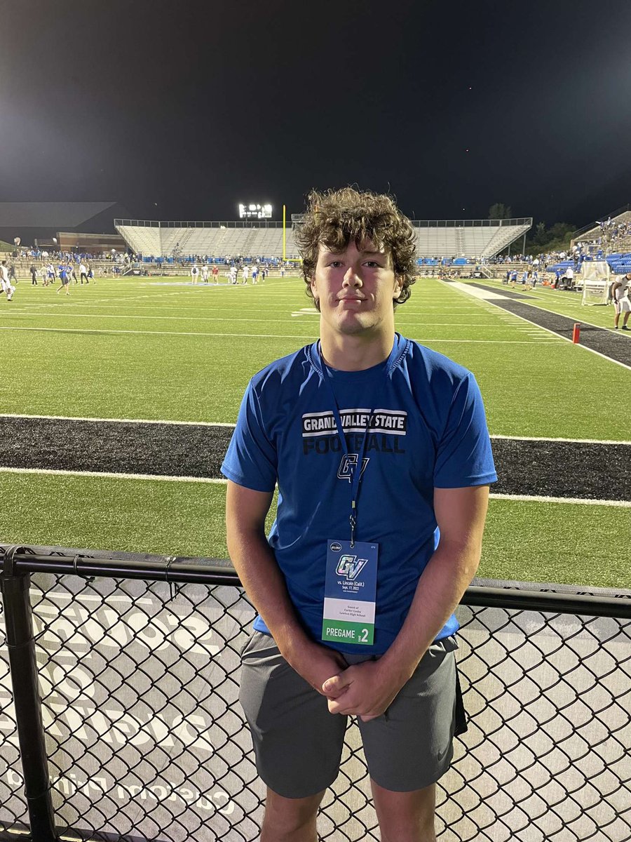CosbyCarter's tweet photo. Great game day visit with @gvsufootball and @CoachBibbsGVSU. Big win 66-7! #AnchorUp https://t.co/GpCMtKg5If