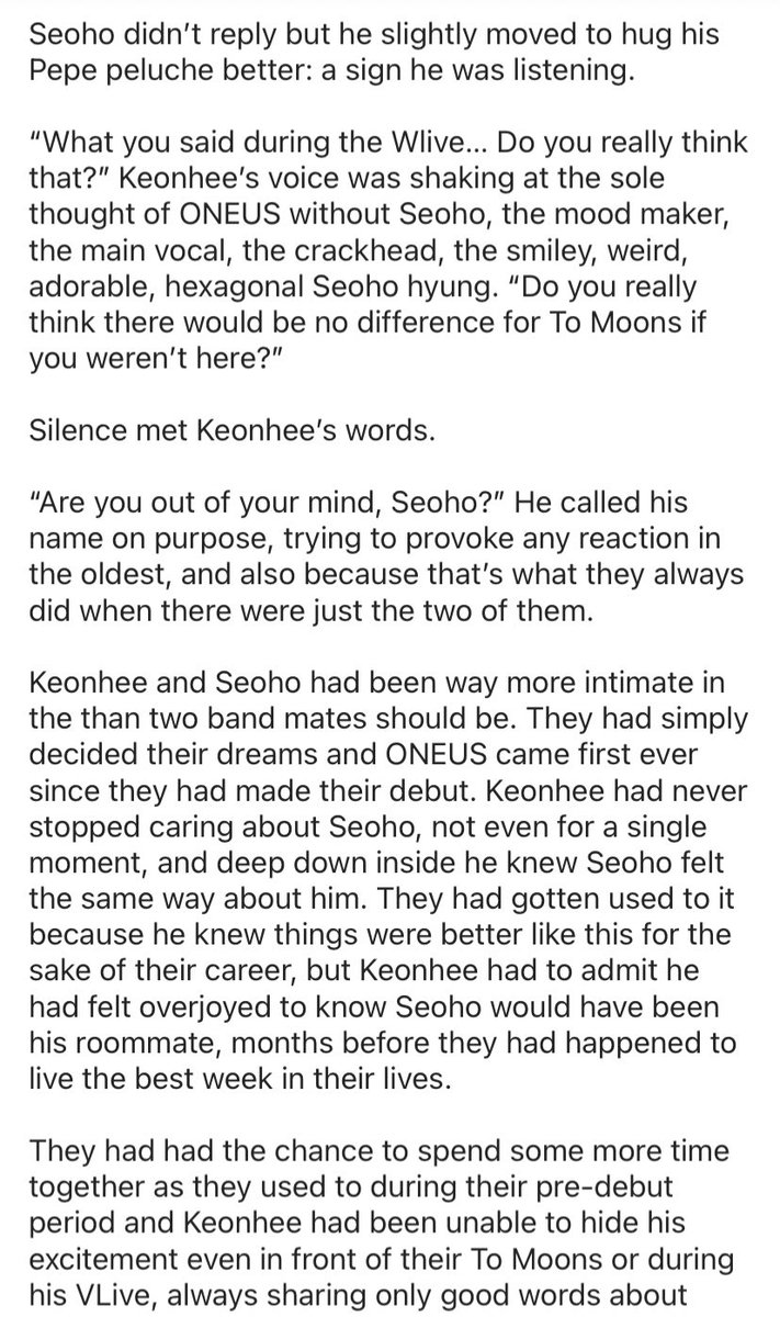 sunnytheauthor's tweet photo. I couldn’t stop thinking about Seoho crying in the car and I came out with this… Should I continue? #Seohee #Seoho #Keonhee #fluff #hot #ONEUS4thWin https://t.co/cP9RoM0bMy