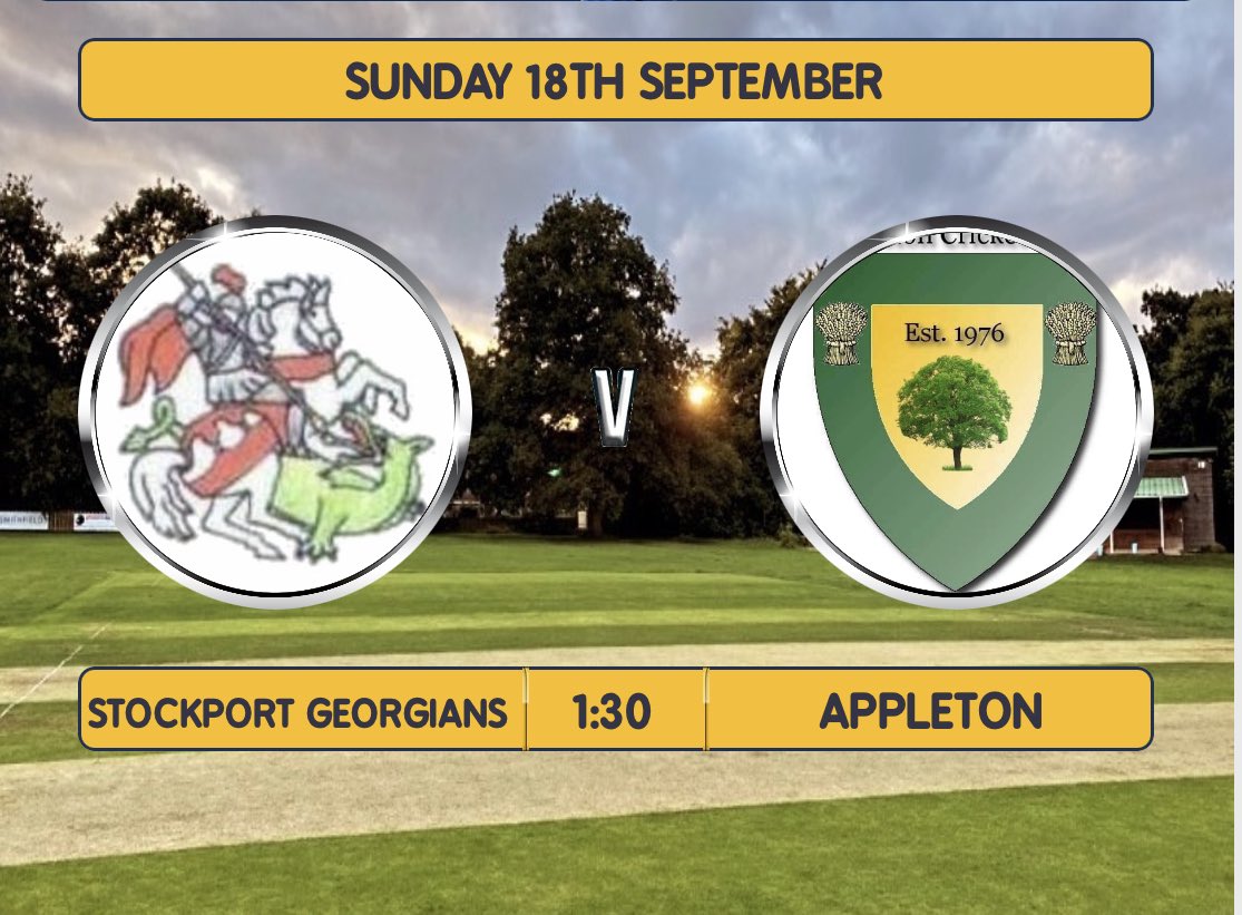 Our final game of the season. 1s are on the road at Stockport Georgians. It could be a cold one today!🥶🏏
