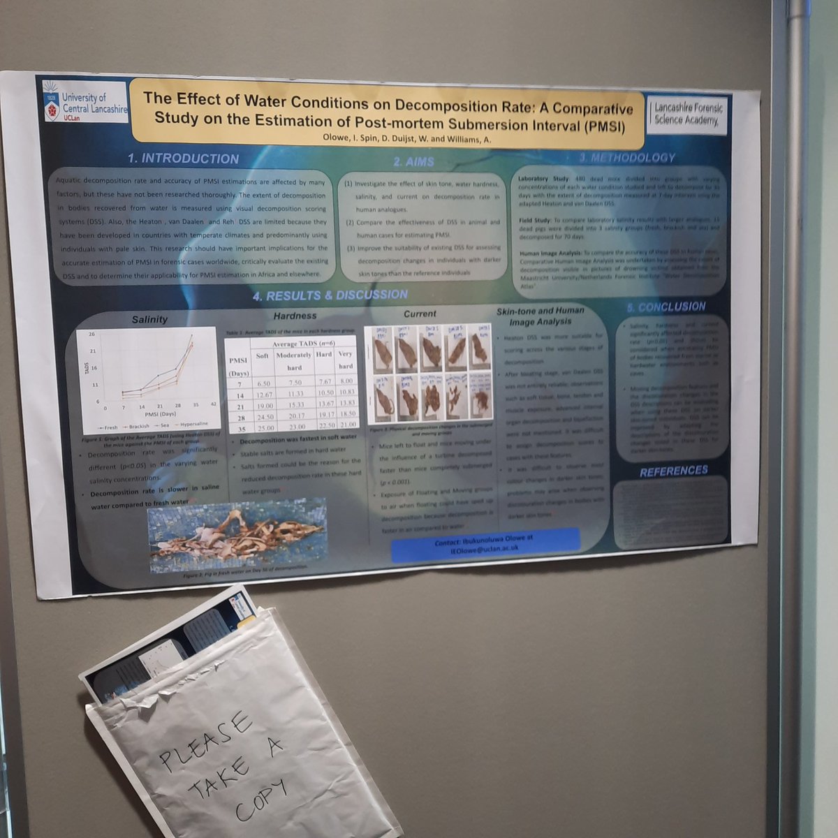 Very proud of <a href="/MikeParsons1974/">Mike Parsons</a>, <a href="/Cat_Maidment/">Dr Catherine Maidment</a>, Gabi Mroz and <a href="/Hy_bk/">Ibukunoluwa</a> for presenting their research at the prestigious Dying to Meet You forensic conference in Rotterdam.