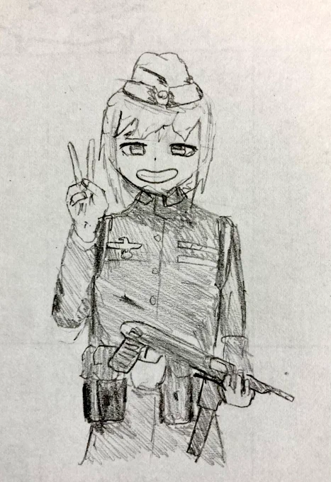 迷ったらドイツ軍を描けと偉い人が言ってた #落書き 