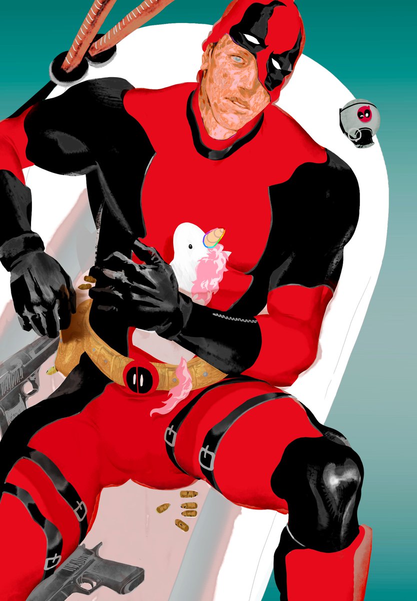tixheather's tweet photo. #Deadpool 3张参考了dp max里的感觉 https://t.co/YqM91qcDKQ