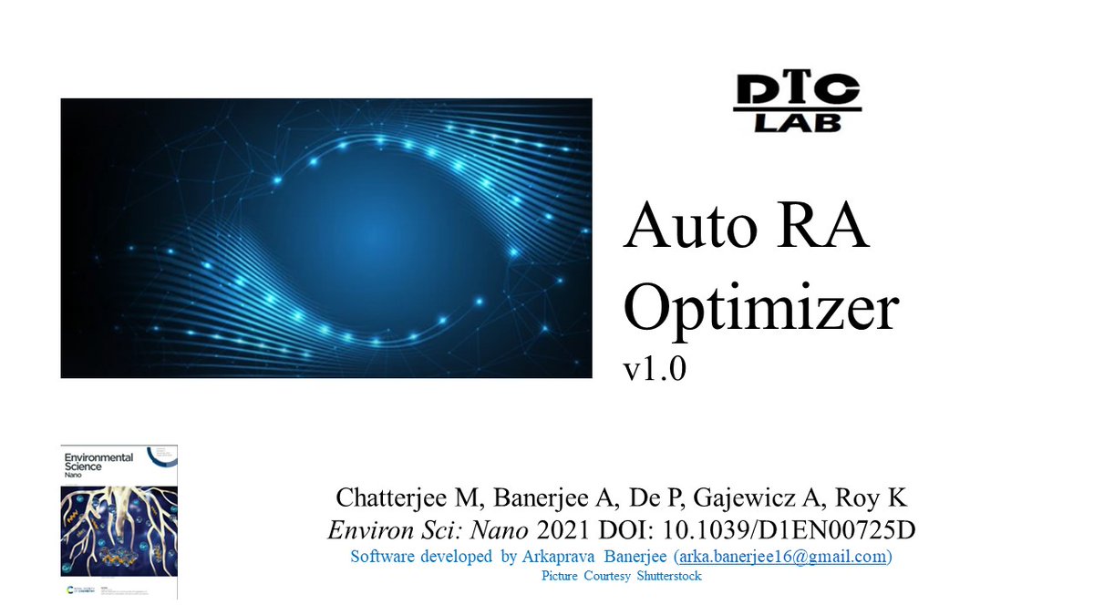 krin2010's tweet photo. Auto RA Optimizer v1.0 (For optimization of read-across hyperparameters)
Reference: Environ. Sci: Nano 9, 189-203. https://t.co/Kl3WsdTfNX
Download site (Free):
https://t.co/5U4pIQMhSx 
#compchem #readacross #qsar #Cheminformatics #Chemometrics #machinelearning #hyperparameters https://t.co/aBJTdeZD3Z