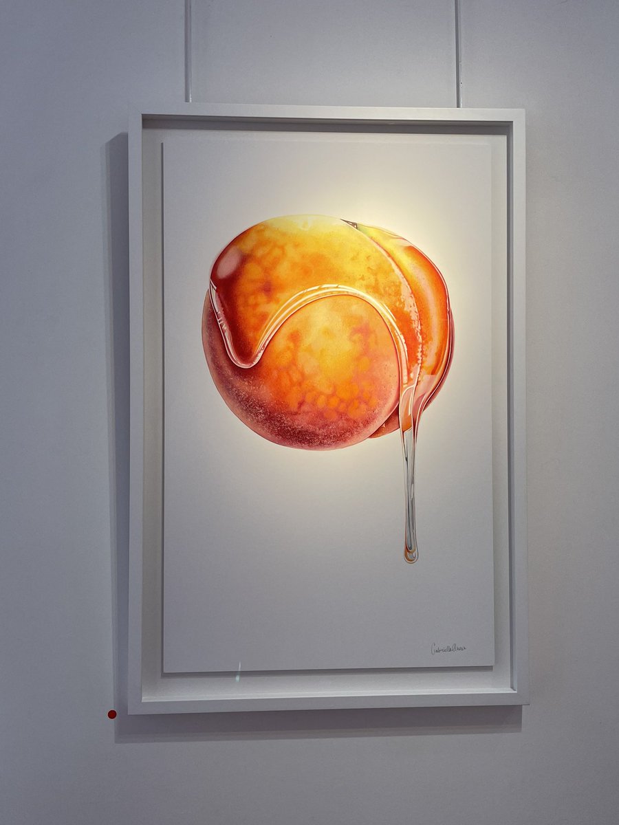 JessExcell's tweet photo. Absolutely in awe of @GabriellaAnouk #SlimeSeries exhibition at @CamImageGallery - ‘intricately detailed and expressive drawings’. I am in love with ‘Peachy’ 🍑 #londonartscene #camdentown https://t.co/VFgfBwYkcf