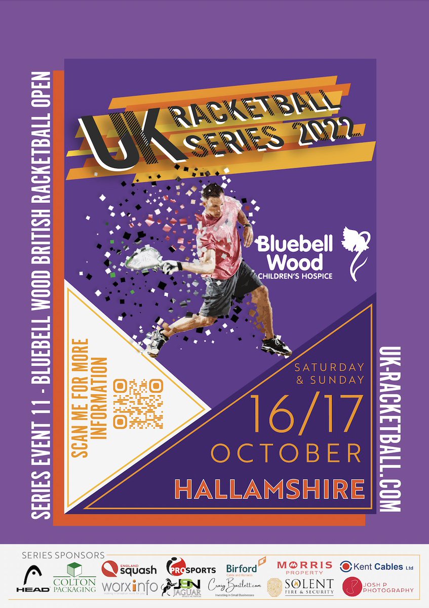 UK_Racketball's tweet photo. Next up it's time for the biggest prize fund in Racketball and a chance to compete in the British Open! Running at the fantastic @Hallamshire - Saturday night post quarter finals it will be time for pizza and beer in the bar!  https://t.co/JmstgOFrjF @englandsr @YorkshireSquash https://t.co/FsfvHz1VbS
