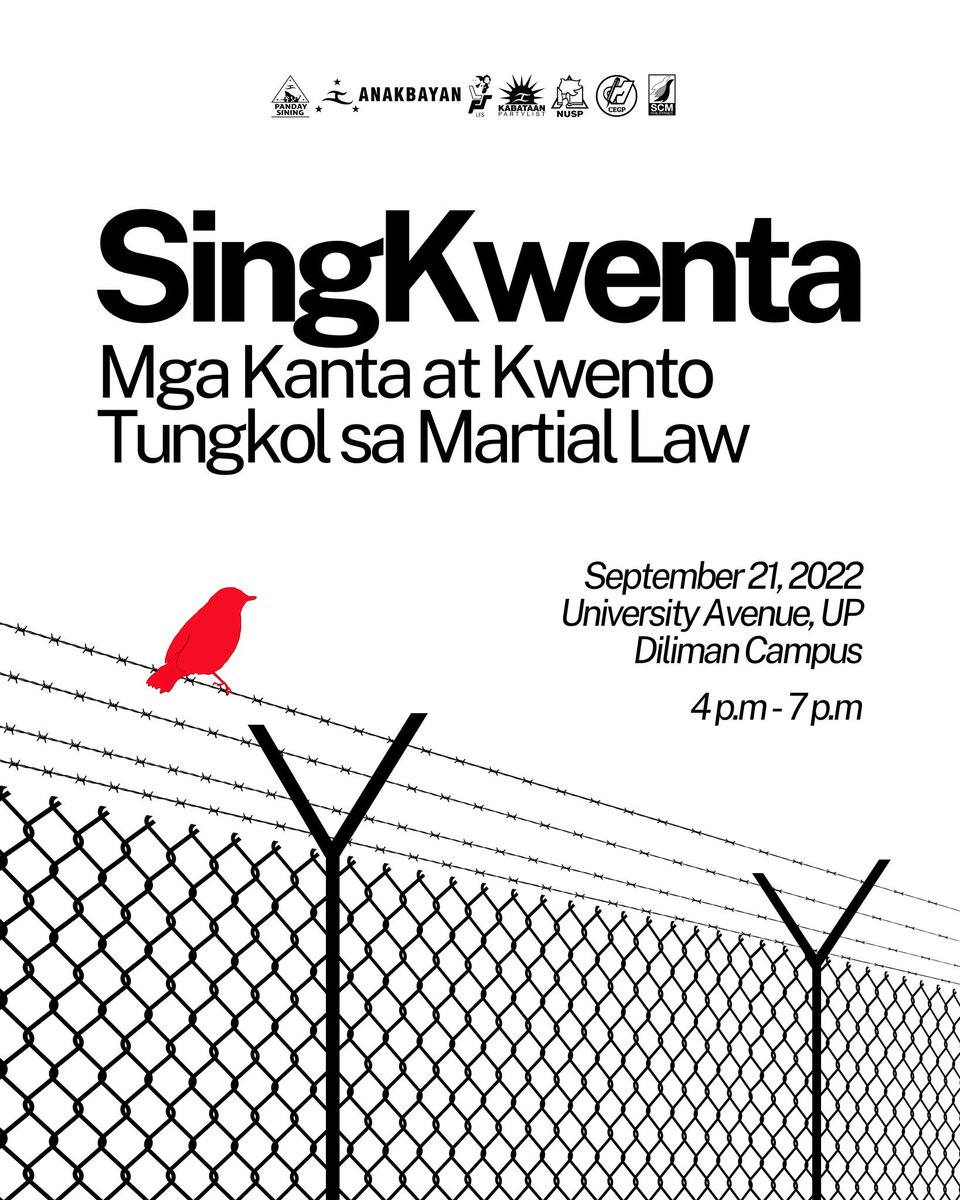 ABKatipunan's tweet photo. Anakbayan Katipunan will join the September 21 Mobilization, will you? 😳🤩

To remember is to resist.

With raised fists, we chant:
Never forget! Never again! Never again to martial law!
SUMAMA SA PAGKILOS SA SEPTEMBER 21!

#ML50
#NeverAgain
#RejectMarcosDuterte https://t.co/WYC4RX7ni9