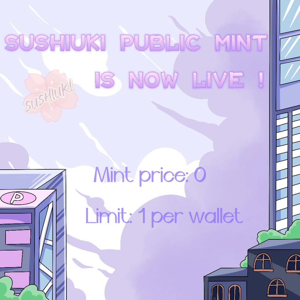thesushicatsnft's tweet photo. 🔥PUBLIC SALE IS NOW LIVE🔥

We have decided to reduce the supply to 2k (will close mint at any time when items hit 2k) and reveal our collection after 48 hours of sell out. 

Discord: https://t.co/9QoeMmAu5l
Mint site: https://t.co/VTRJa55npy

#freemintNFT #NFT https://t.co/nbKXOEWc7d