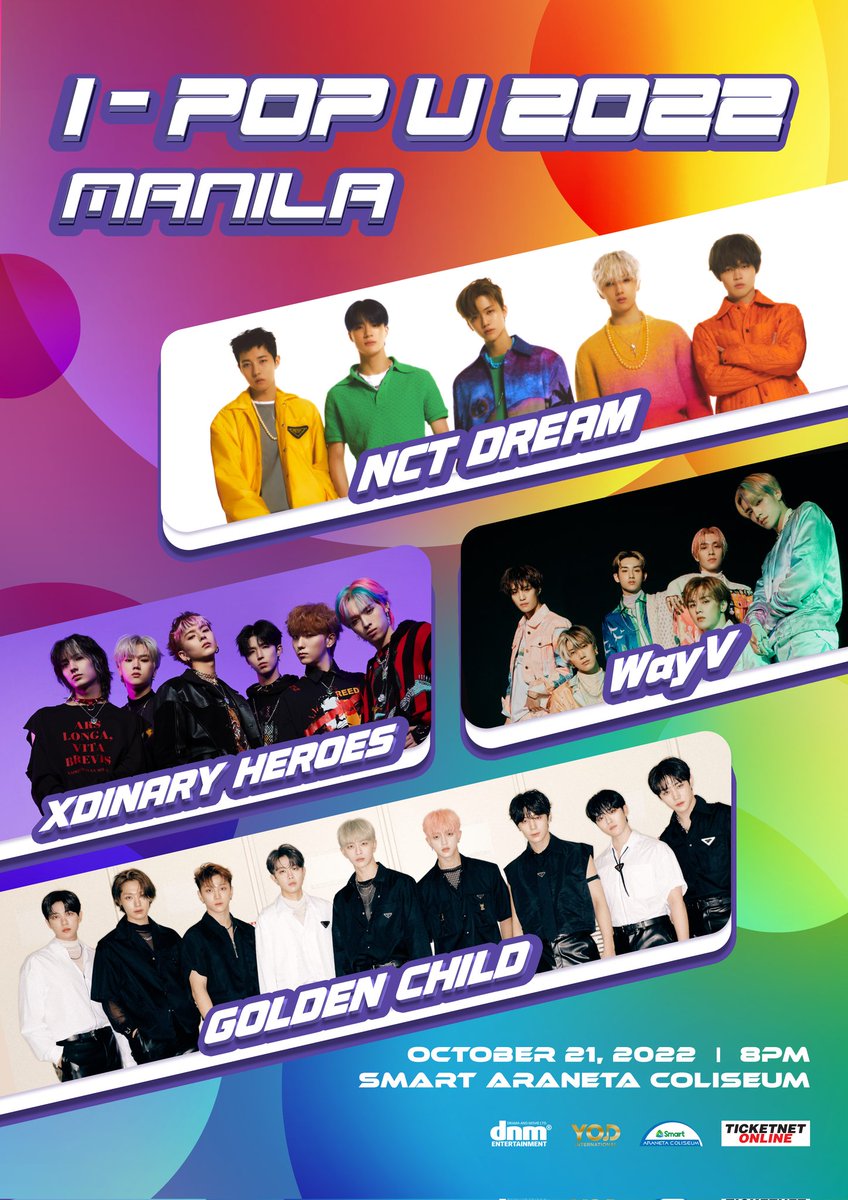 dnmentph's tweet photo. Blast off to a new POP Universe with I-POP U 2022 Manila!🚀It's a show you don't wanna miss!

➡️TICKET SELLING: 12PM, OCT 1 2022 via @TicketNetPH
🗓️SAVE THE DATE: 8PM, OCT 21 2022 
📍@TheBigDome
✅Follow us to stay updated

#IPOPUMNL22 #XdinaryHeroes #GoldenChild #WayV #NCTDREAM https://t.co/OK7CCfJyEf