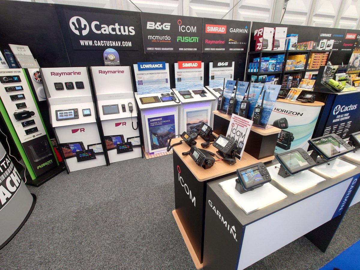 CactusNav's tweet photo. Our team is back at @SotonBoatShow and our stand is bigger than ever with even more unbeatable deals on Marine Electronics and Chandlery! Can't make it to the show? Check out the selection of Boat Show deals we have available online 🔥🔥
https://t.co/cad14d87bV
#sbs2022 #SIBS2022 https://t.co/WacsZnJLxV