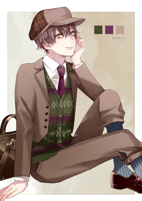 ブリティッシュレトロな男の子たち③ #オリジナル #創作 #original  