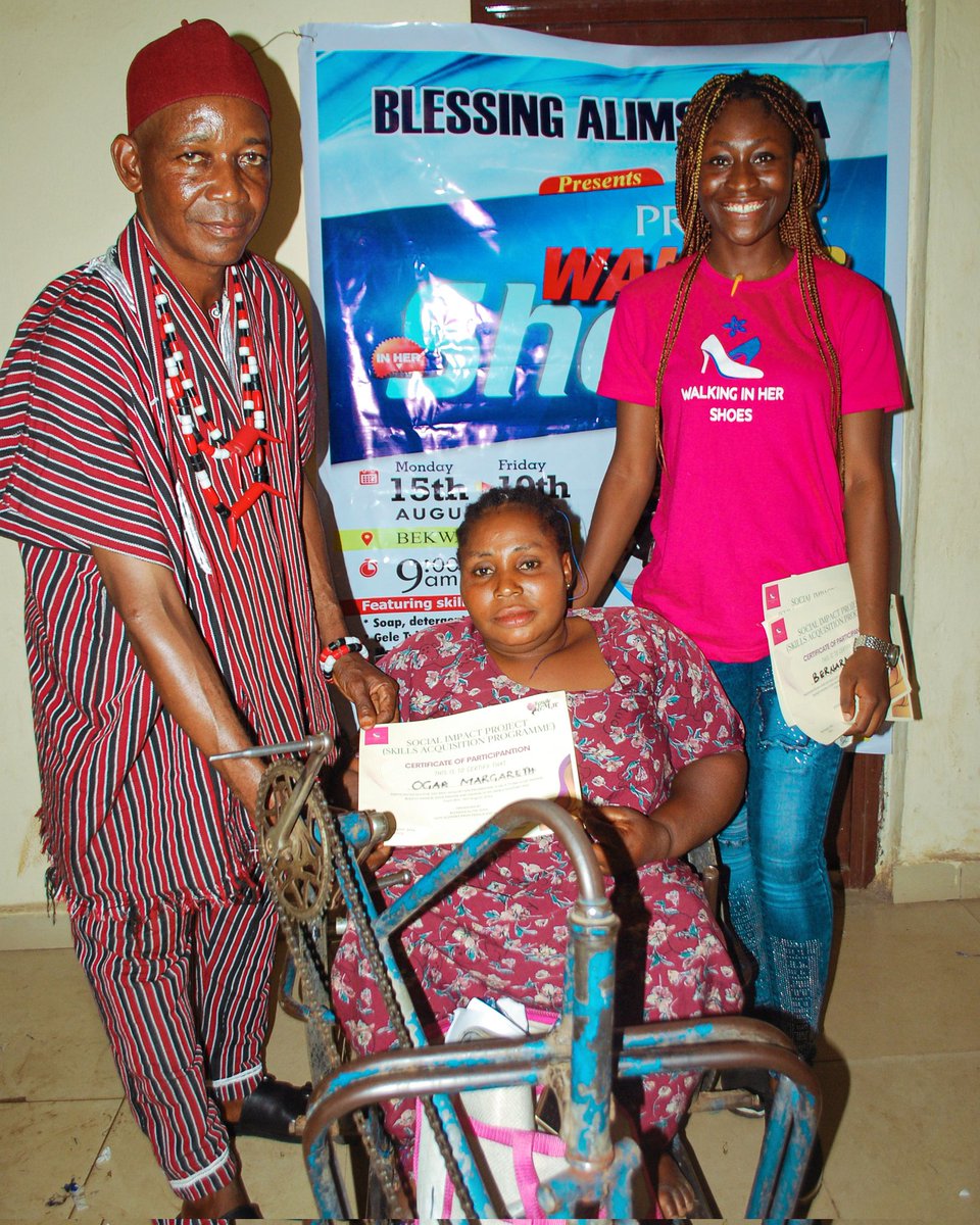 Female undergrad empowers women and girls with disabilities in C’River community

Blessing Iripia Alims  has organised a skill-inculcating project for physically challenged persons resident in Bekwarra LGA of Cross River NEGROIDHAVEN has confirmed.
negroidhaven.com/2022/09/female…