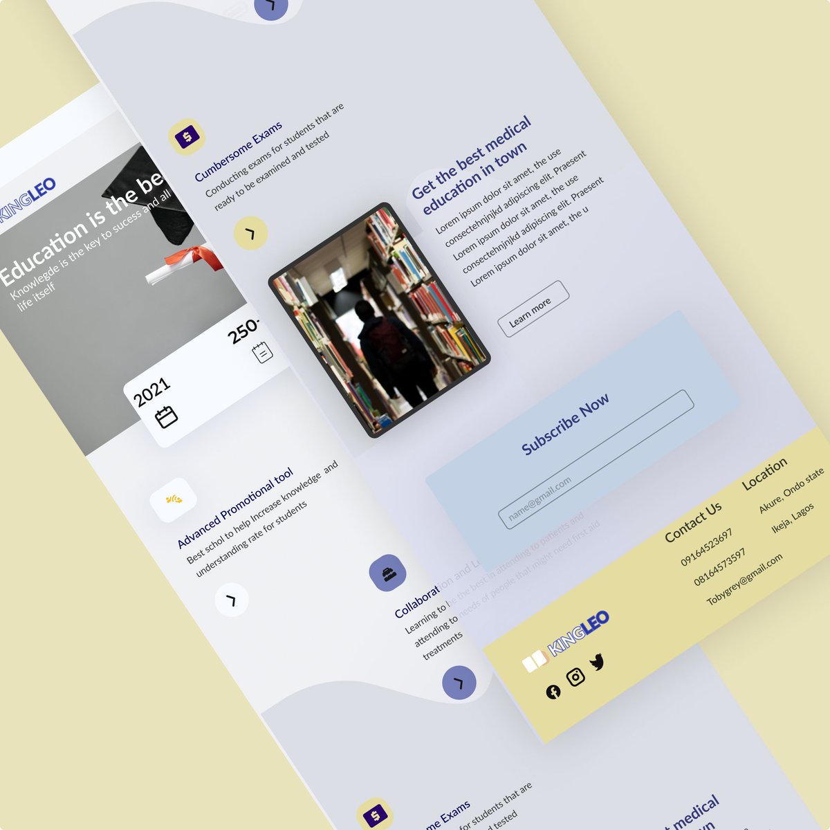 jegshady's tweet photo. UI design for a college.... I'm open to correction #uiux #uiuxdesign #designgig https://t.co/qG6S8l61JM