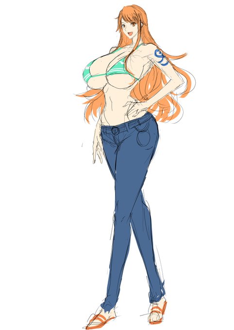 やっぱなんか尾田先生の絵は口が開いてた方がらしい。
あと歯が見えてるとか。 