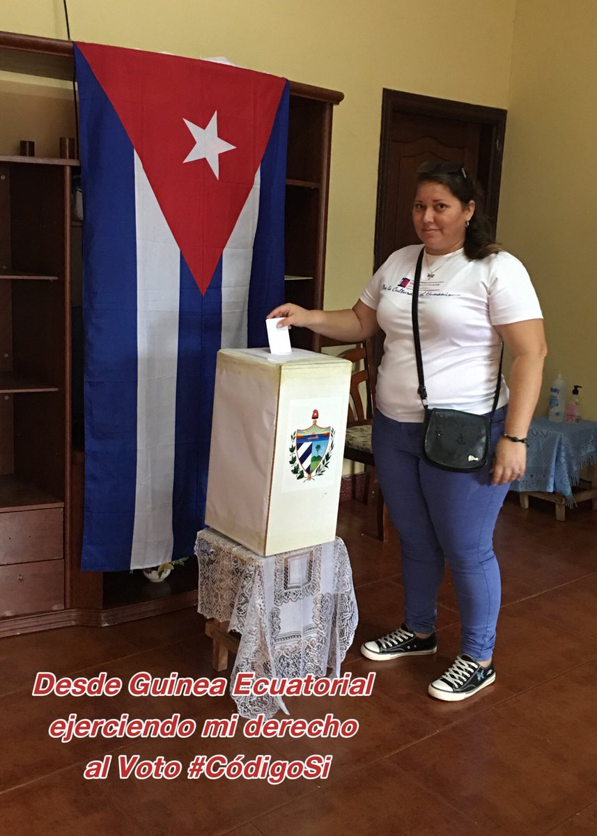 IndirillaR's tweet photo. #OrgullosadeSerInstructoraDeArte desde Guinea Ecuatorial, por un #CódigoDeLasFamilias, por un #CódigoDeAmor digo al mundo, Ya Voté!!!🇨🇺❤️ https://t.co/B8Wa8QGC0T