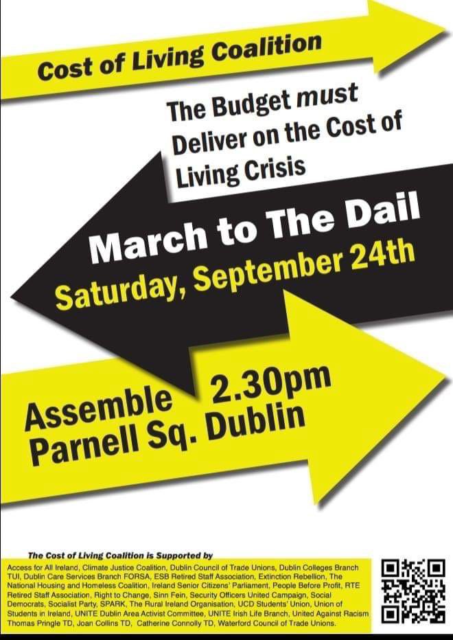 ThomasPringleTD's tweet photo. ⚠️ Seats booking fast to the March to the Dáil. Book yours now by contacting my office on 074 9741880. The bus sponsored by myself and Sinn Fein is stopping at:

- Glenties
- Ardara
- Killybegs
- Donegal Town
- Pettigo 

Leaving Glenties at 7.30am this Saturday, 24th. https://t.co/z9ln51atDs