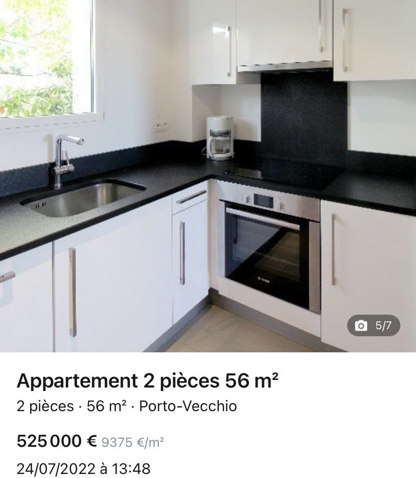 #Portivechju vente d’un T2 de 56m2 

Prix : 525 000€

Parfait pour les jeunes locaux 

PS : Micro-ondes non inclus