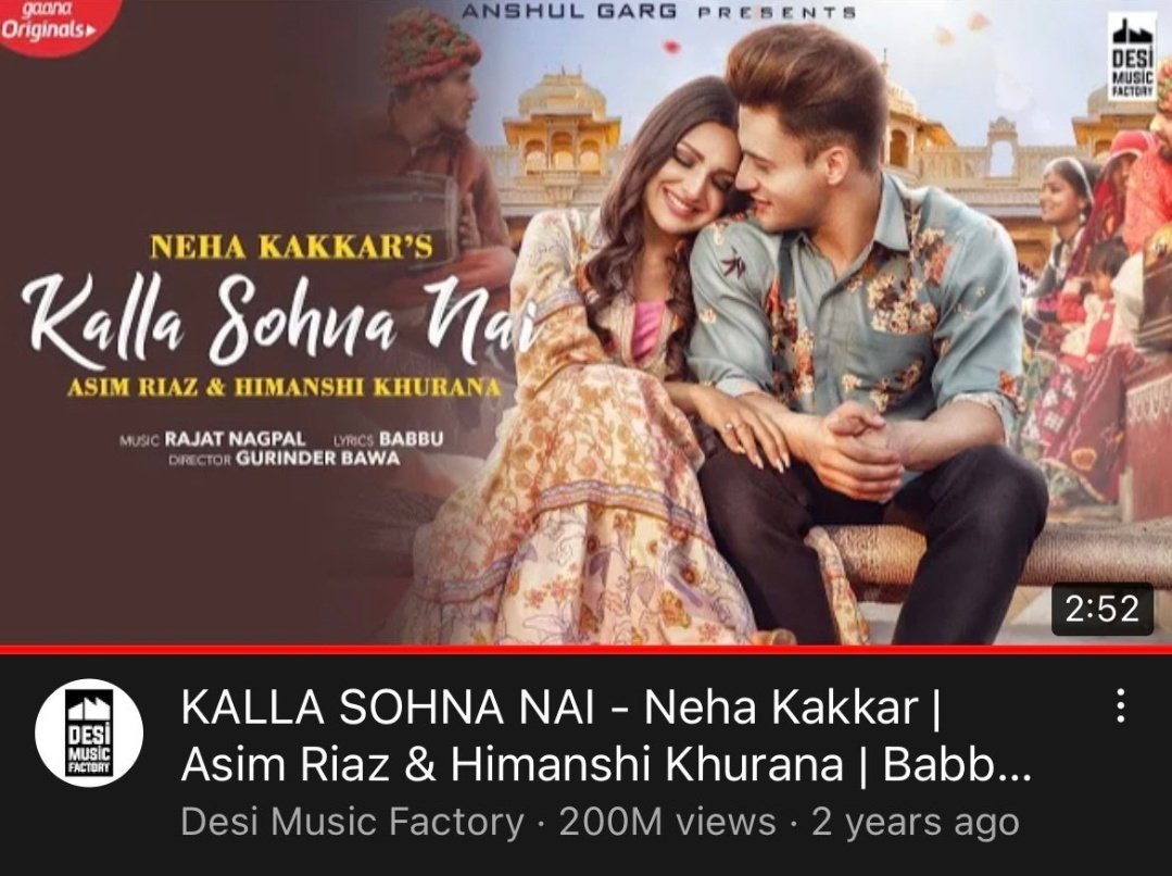 umarkifatima's tweet photo. Congratulations to @imrealasim , @iAmNehaKakkar , @realhimanshi &amp; entire team for crossing out 200M+ views on #KallaSohnaNai.

KALLA SOHNA NAI HITS 200M
 #AsimRiaz #AsimSquad
#AsiManshi https://t.co/dyIyym87sb