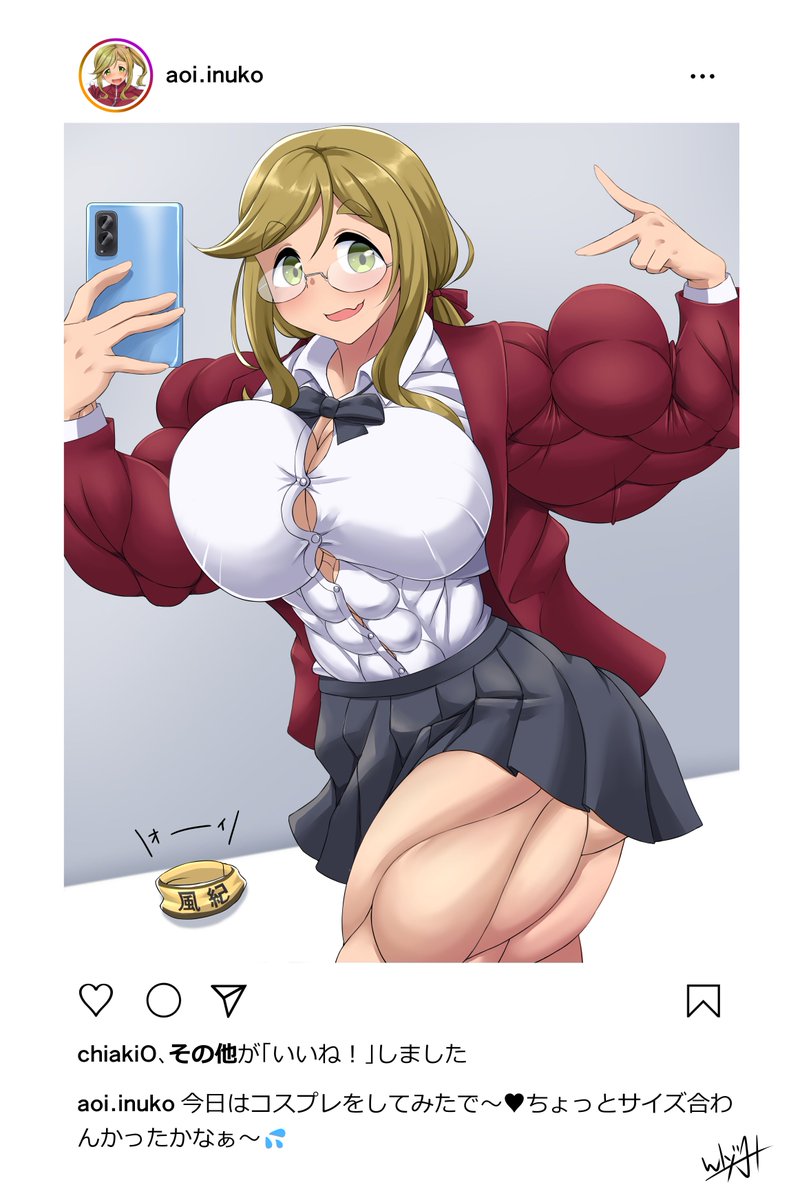 【Commission】Aoi Inuyama
今回はアズレンの大鳳(制服ver.)のコスをしたあおいちゃんを描かせていただきました! 