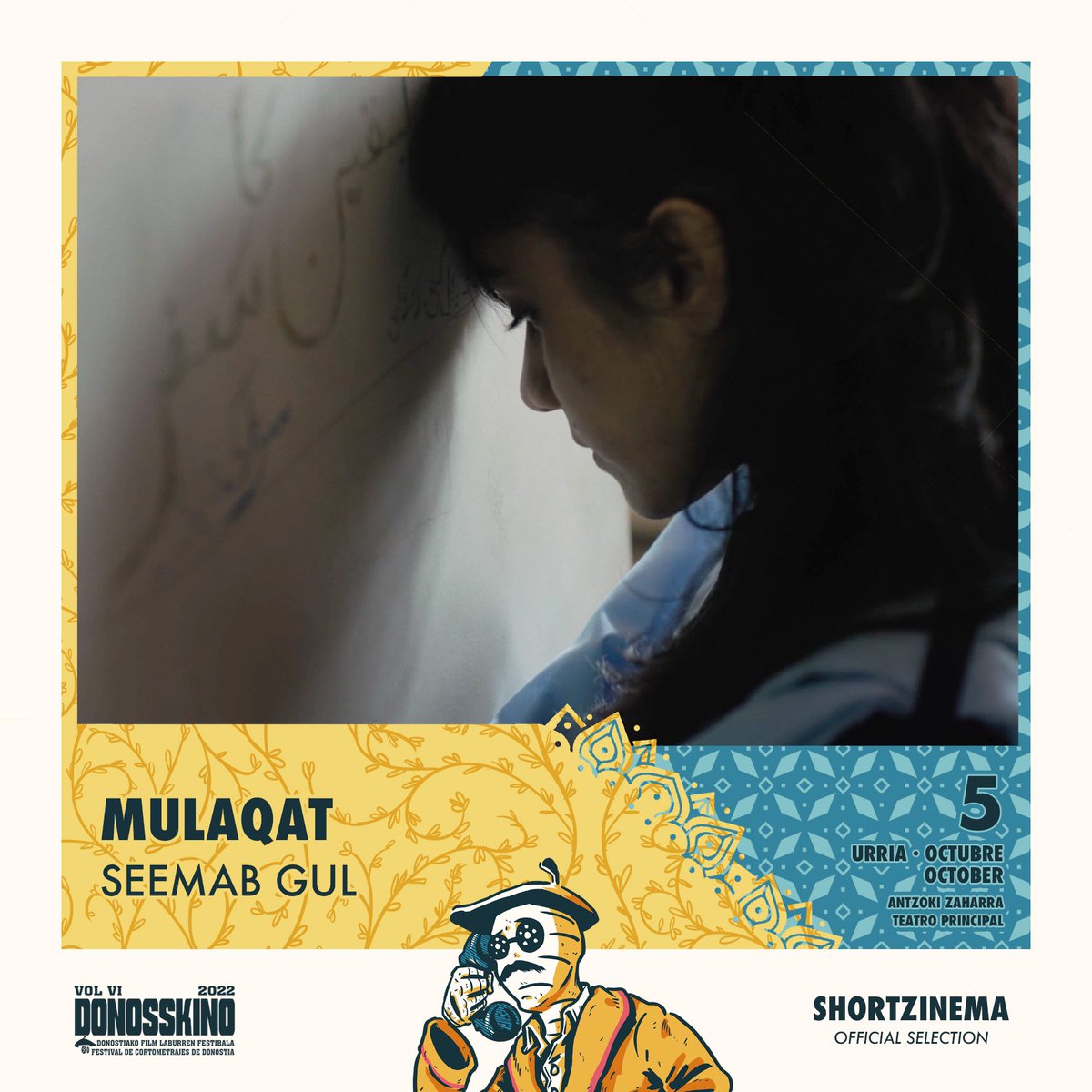 Kristonkino's tweet photo. DONOSSKINO VOL. VI
📆 Urria 4-8 octubre

📽️ #ShortZinema Saila // Sección ShortZinema // ShortZinema Selection

Ongi Etorri // Bienvenido //Welcome 👏  MULAQAT
Zuzendaritza // Dirección // Direction: Seemab Gul
20' Pakistan (Urdu)

#Donosskino2022 #WeLoveShortFilms #Mulaqat https://t.co/aUgBw10Gif
