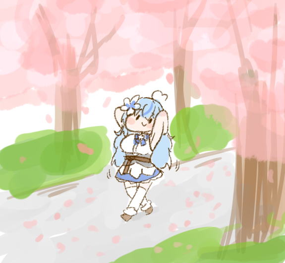 大神ミオ ,兎田ぺこら 「詰め23 #ホロライブ  」|ねこやまのイラスト