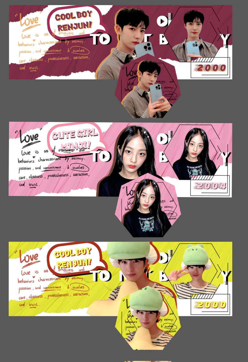 Haii kak aku punya layout ready stock nih!! Ready JENO, RENJUN,MINJI harga 4k-6k bisa via Dana/Spay kalo berminat langsung dm aja kak!!! 
#zonajajan #zonauang #zonaba