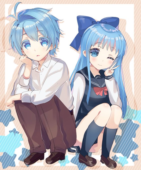 青髪男子のtwitterイラスト検索結果