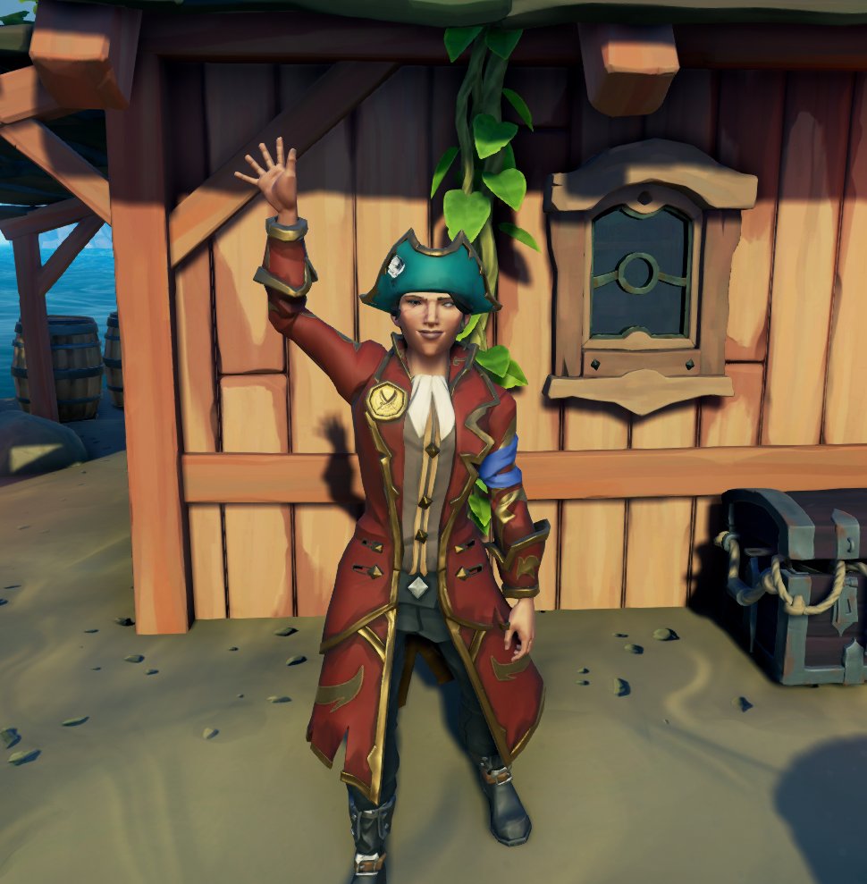 Thank you <a href="/SeaOfThieves/">Sea of Thieves</a> for the funny blue hat!
Making Sea of Thieves closer to reality with one cosplay at a time. 
#SeaOfThieves