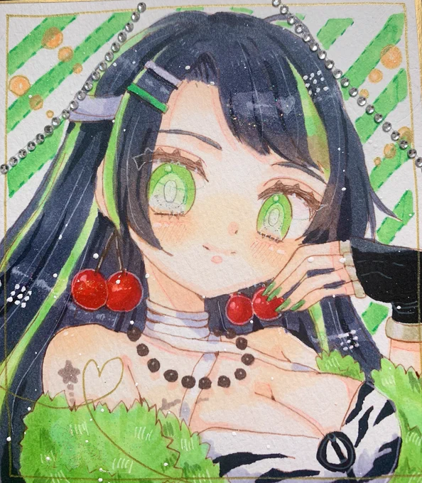 最近のイラスト色紙 