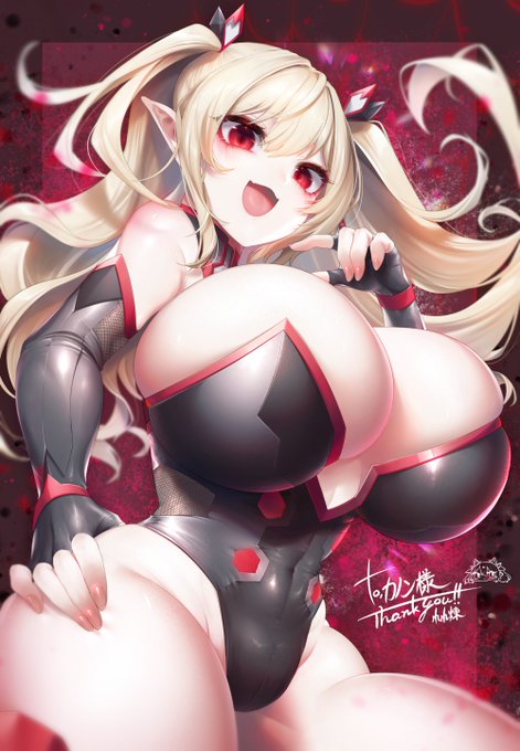 れれ煉さま(@Lie_Timeee)にSkebで依頼させていただいたうちの子
むっちりたっぷりお肉に挑発的で不敵な表情、フェティシズム溢れるコスチュームの質感…どれも実に素晴らしい!
この度はありがとうございました! 