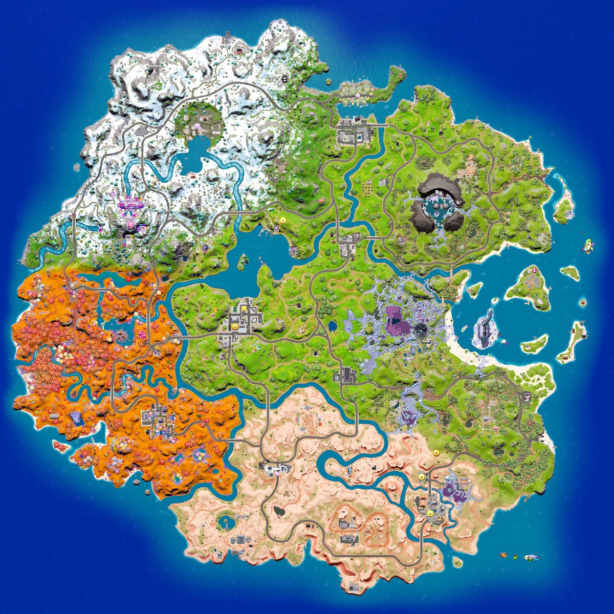 FNConceptsMaker's tweet image. What if the new Dead Reality Biome was Orange instead of a dead Yellow?