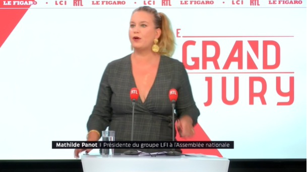 Le_Figaro's tweet photo. «On ne respecte pas la parole des femmes. Quand elles veulent porter plainte, elles ne sont pas prises en charge. Quand Céline Quatennens refuse de médiatiser sa main courante, ça n'est pas respecté.» @MathildePanot #LeGrandJury https://t.co/02YLyn84VC
