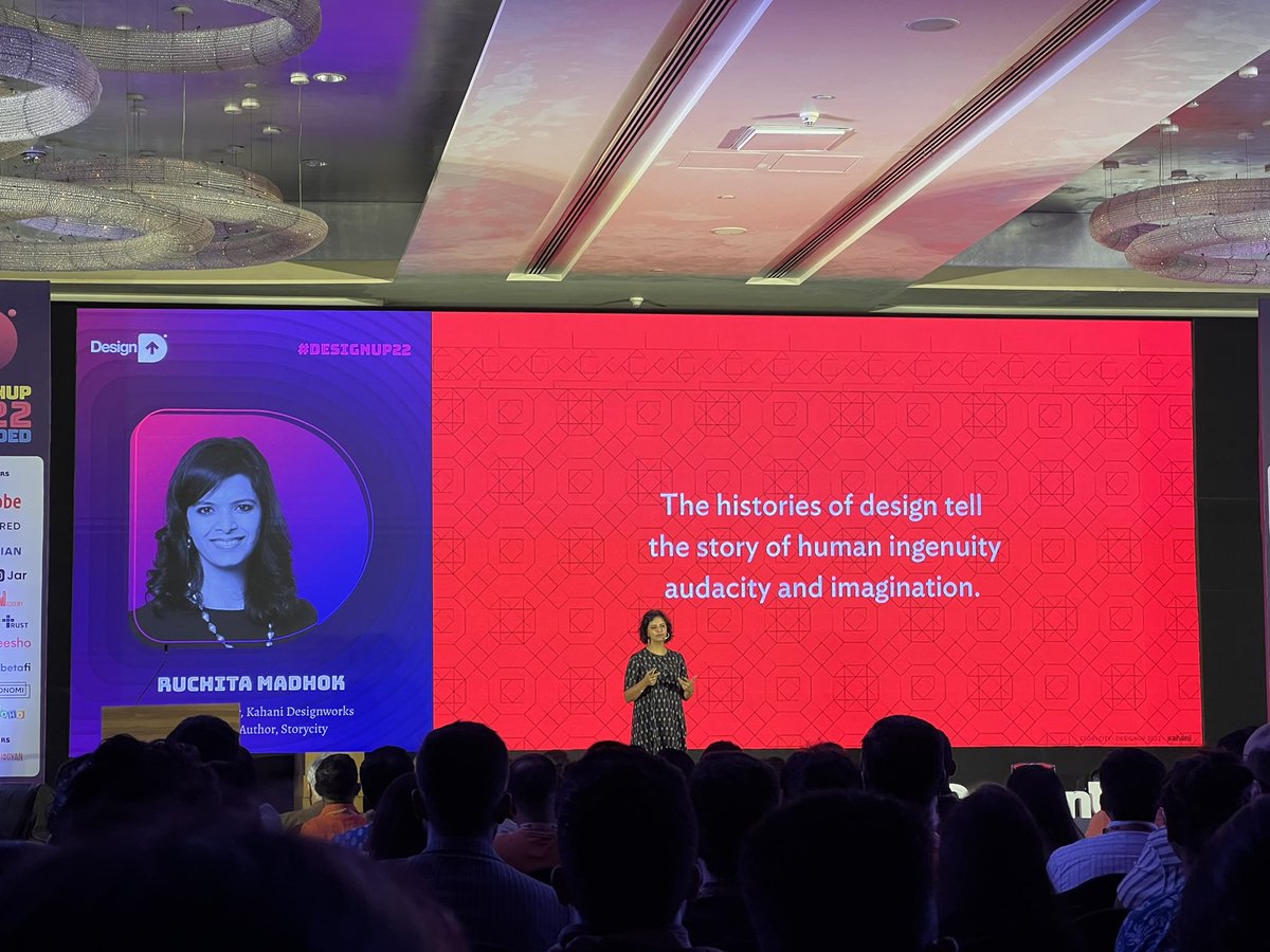 ektz's tweet image. Rachita Madhok talking about history of design and it’s a lovely walk down the lane. #designup22