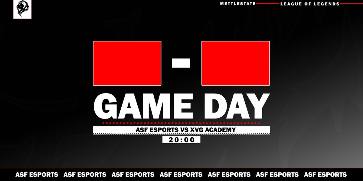 Game Day!! 🎉

Best of luck to both teams, as <a href="/ASFGAMING7/">ASF GAMING</a> faces off @XvGSA Academy tonight on their 2nd game for the #LeagueOfLegends <a href="/Mettlestate/">Mettlestate</a> open league series!! 🏆

Stream: N/A

Time: 8:00 Pm