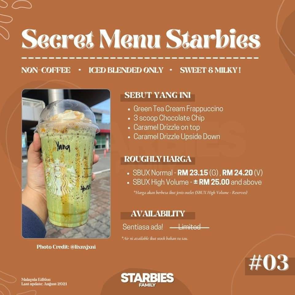rflixsia's tweet photo. ✨Starbucks Secret Menu✨

I kalau pergi Starbucks if taktahu nak order air apa, kadang-kadang i tengok ni je tau 🤧😆😆 Senang terus bookmark awal awal, nanti dekat cashier terus tunjuk je menu nak minum air yang mana 🤭

Menu; Coffee &amp; non coffee 👇🏻 #Thread https://t.co/NAzv82Jkvo