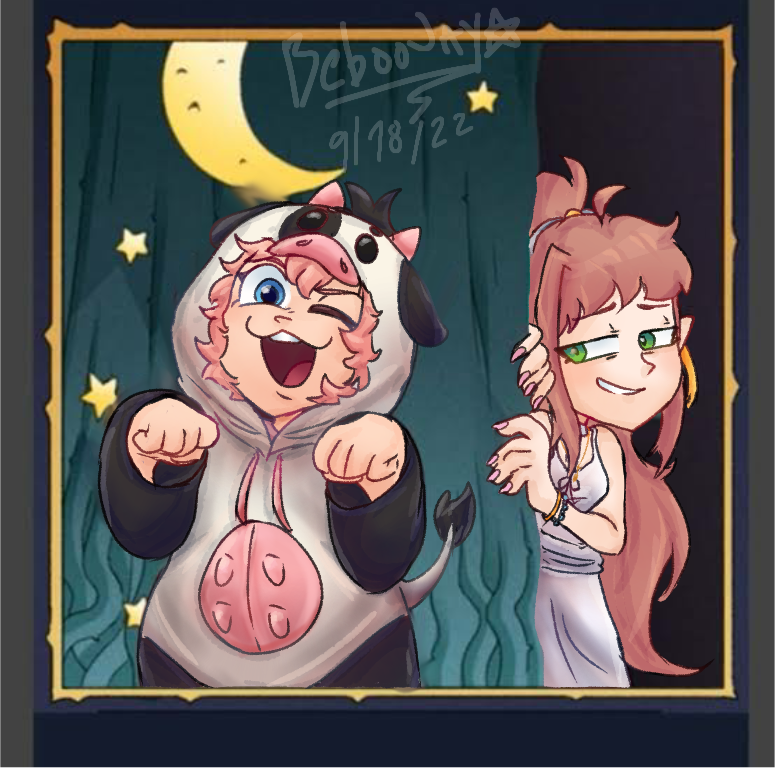Beboo_Jay's tweet photo. "And this one says..I'm Mr. Cow!..with a dark side~"
Some screenshot redraws but with my Doki Doki Glyph Club AU designs!
These were fun to make ahaha!

#DokiDokiLiteratureClub #ddlc #TOH #TheOwlHouse #sayori #monika #sayonika https://t.co/P1nTe9nGgk