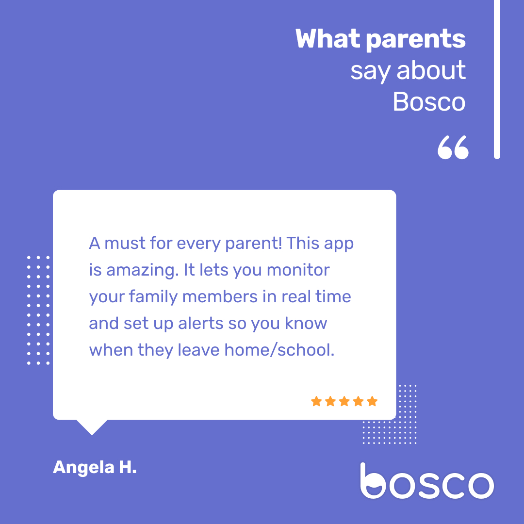 Glad to hear you love the app! We are constantly working on improving our app to provide you
with the best user experience possible.

Download Bosco today > boscoapp.com
#Bosco #BoscoApp #SmartParenting #KeepingKidsSafe #ProtectingKids