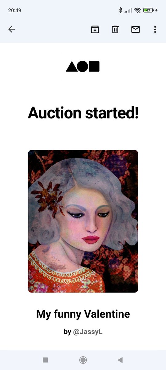 Omg!!! I can't believe it 🥰🥰🥰 <a href="/JustSIM13/">SIM🌈</a> has started an auction on my Foundation piece 'My funny Valentine' Honestly I'm blown away!!! Thanks so much lovely ❤️💗❤️
#NFTs