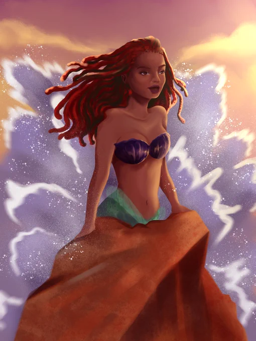 wish i could be… part of your world #littlemermaid #illustration #hallebailey 