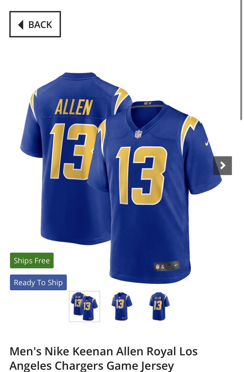 GACPodcast17's tweet photo. In honor of us hitting 13,000 followers yesterday we are giving away a Royal Keenan Allen jersey (only one available in all sizes)! To enter:
1. Like, follow, and RT
2. Subscribe to our YouTube channel and respond with a screenshot. Good luck! #BoltUp 
https://t.co/kXey2wpKUe https://t.co/kv32fUZjHR