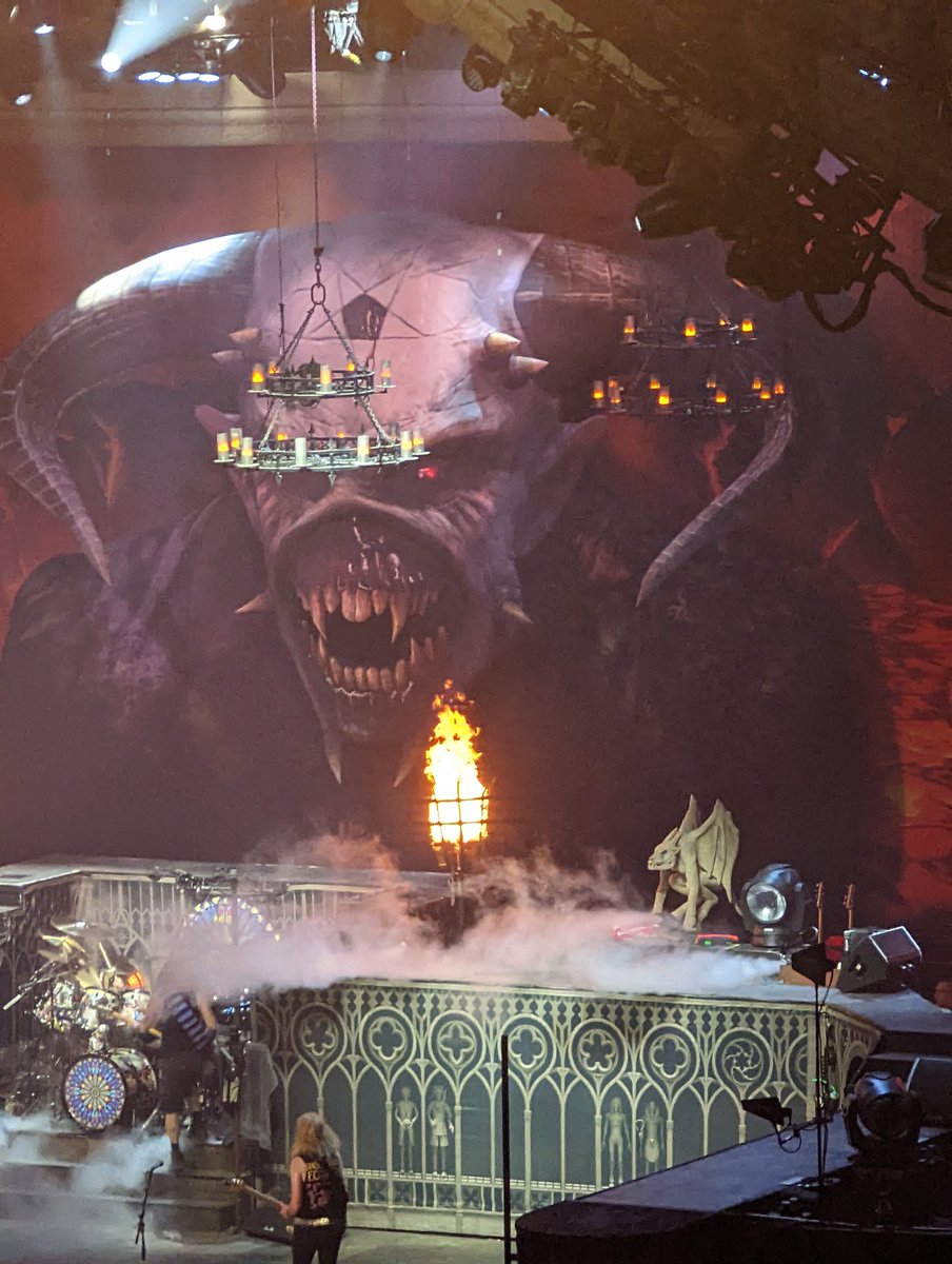 itslesliec's tweet photo. What an amazing show!  Iron Maiden @ Ball Arena, Legacy of the Beast 2022 tour, out celebrating Steven's 50th.  We go to way more concerts now than we did in our 20s and 30s.  I guess this is empty nesting?  We had a blast! https://t.co/bpX1PPtNlV