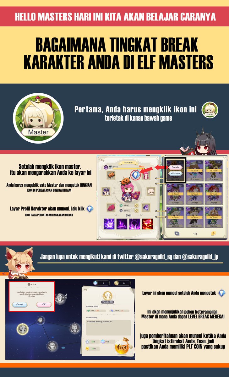 CryptoK_EasyK's tweet photo. GUIDE 1:
How to limit break your masters in #elfmasters @ELF_Masters
#sakuraguildgames #sgg #sggjp #play2earn #playtoearn #nft #nftscholar #nft https://t.co/3t1OSfAL72