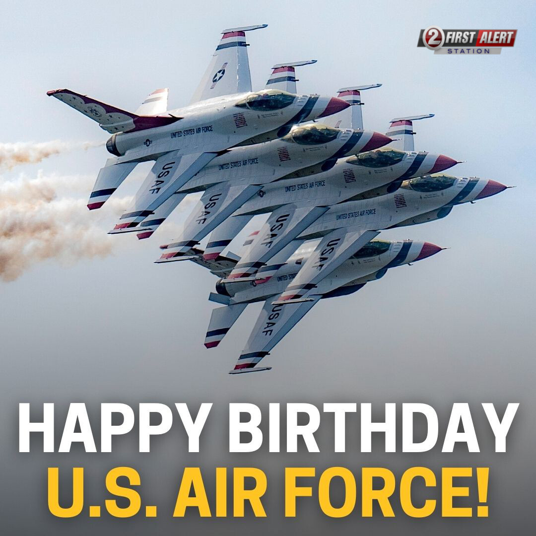 WBAY's tweet photo. The U.S. Air Force was officially formed Sept. 18, 1947, happy 75th birthday! 🎂 https://t.co/nZN1PcXCst